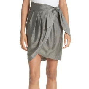 Joie Erlecia Wrap Skirt Moss Size Small NWT